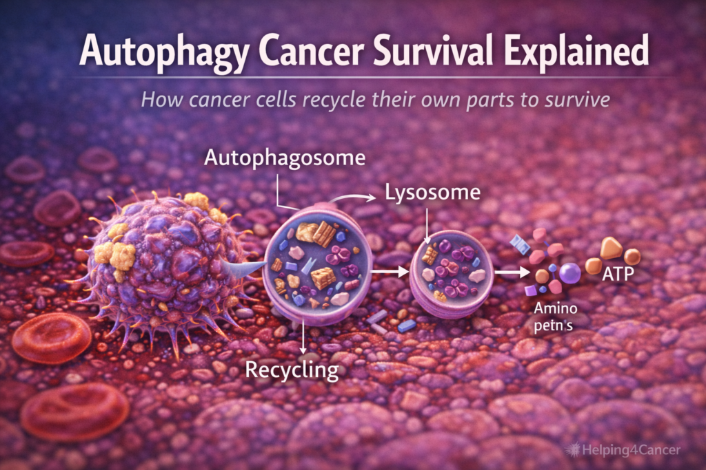 cancer cell autophagy recycling components diagram