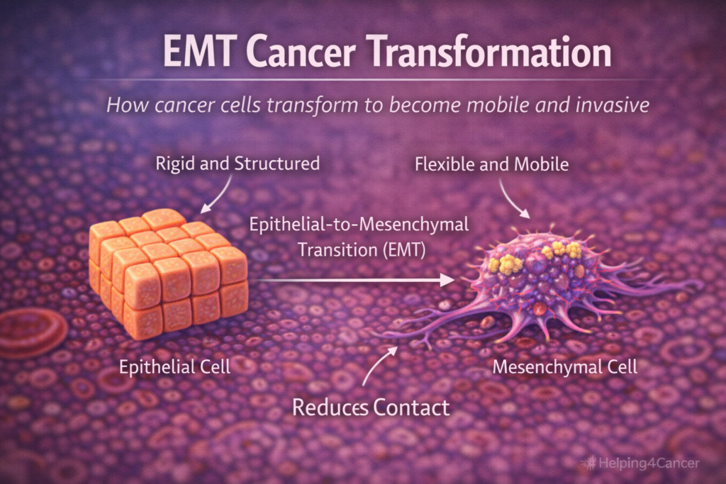 epithelial to mesenchymal transition cancer cell transformation diagram