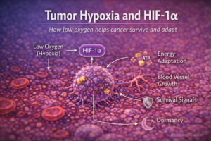 cancer cell low oxygen hypoxia hif1a activation diagram